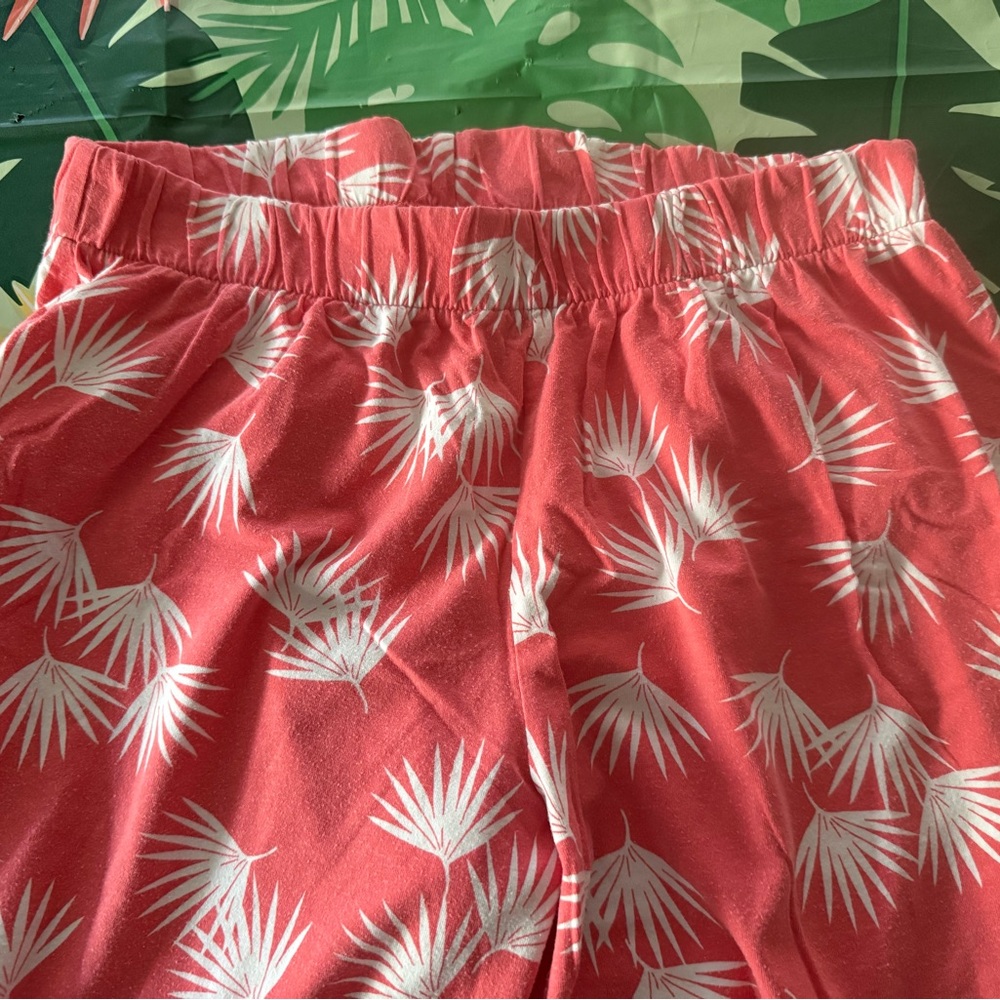 Liz Claiborne 2 Sets of Tops Capris Floral Coral Blue Pajamas size Small S - Picture 4 of 16